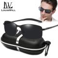 【shengxiong6525】LouisWill Men Polarized Sunglasses UV400 Eyewear AL-MG Frame Sun Glasses for Drivers, Box. 