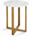 Modern Side Table with Marble Texture Finish, Ideal for Any Room. 