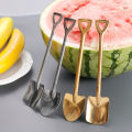 1/4Pcs Stainless Steel Spade Spoon Creative Retro Dessert Watermelon Spoon Tip And Square Shovel Ice Cream Tip Spoon. 