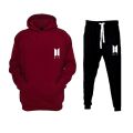 New Fashion BTS Logo  Hoodie And Trouser Winter Arrival Collection Warm Fleece Track suit Drawstring Best Outfits For Men. 