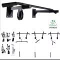 Pull up Side Pulley Bar Wall Mounting Chin up Bar Combo Solid Fitness Accessory for Home Gym Black with Bolts( SNK FITNESS). 