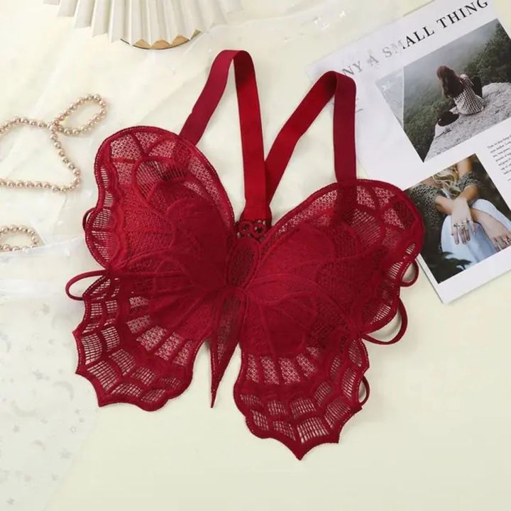 Galaxy Undergarments New style High Quality Backless Butterfly bra Lace Design Cross Back beautiful butterfly bra cute bra bra for gift ( cod 556 )