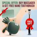 Massager Machine - Hand Kneading Massager - Electric Cervical Hand Finger Massager with Heat - REchargeable Neck & Shoulder Massager, 3D Bionic Hand Kneading Massage, 3 Modes Flexible 30% Hand for Back Pain Relief- Gift for Men & WomenWith Free Gift Nano. 