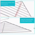 Migeet Cubicle Corner Shelf Space-Saving Office Sundries Storage Rack Floating Organizer Flower Pots Caddy Triangle Steel Wire Grid Rack. 