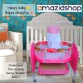 Amazidshop baby Cot In Metal Frame Swing & Cradle With Stand Support & Mosquito Net for 0-1.5 years baby M66. 