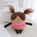 CGGJNUOH Cute Funny Anime Big Mouth Girl Plush KeyChain Sausage Mouth Doll Backpack Plushie Pendant DIY Stuffed Kids Toy Sisters Gift. 
