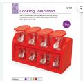 Wall Mountable Cooking Joie Smart Spices Storage 8 Jars Rack with 8 Spoons Multicolour. 