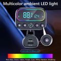 Multifunction Car Bluetooth Transmitter MP3 Player USB Charger(T67). 