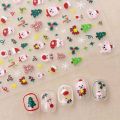 Snowman Women Snowflake Santa Claus Manicure Accessories Cartoon Cat Cartoon Nail Stickers Bears Nail Decals Christmas Nail Stickers Nail Art Decorations. 