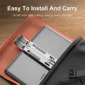 New Laptop Stand Adjustable Metal Stands, Portable Folding Aluminum Lap top Riser Holder with Adjustable Height for Desk, Foldable Ventilated Cooling With Anti Slip Rubber Grips Silver Laptop Accessories Compatible for Laptops, Macbook, Tablet, Notebook. 