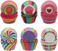 Beautiful Paper Cup Cake Mould - 100 Pcs - Multicolor. 