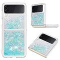 Galaxi Z Flip 4 5 Flip4 Glitter Case on for Samsung Galaxy Z Flip 3 5G Flip3 Cases Bright Shape Dynamic Liquid Phone Back Cover. 