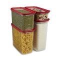 4 Canister Set Box Dry Food Storage Zylar Container-Red. 