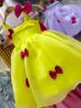 zeeniastic bow frock for baby girls from 1-10 years in multicolor. 