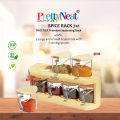 Pretty Neat 2 Tier Condiments & Spice Rack with 7 Spice Jars. 