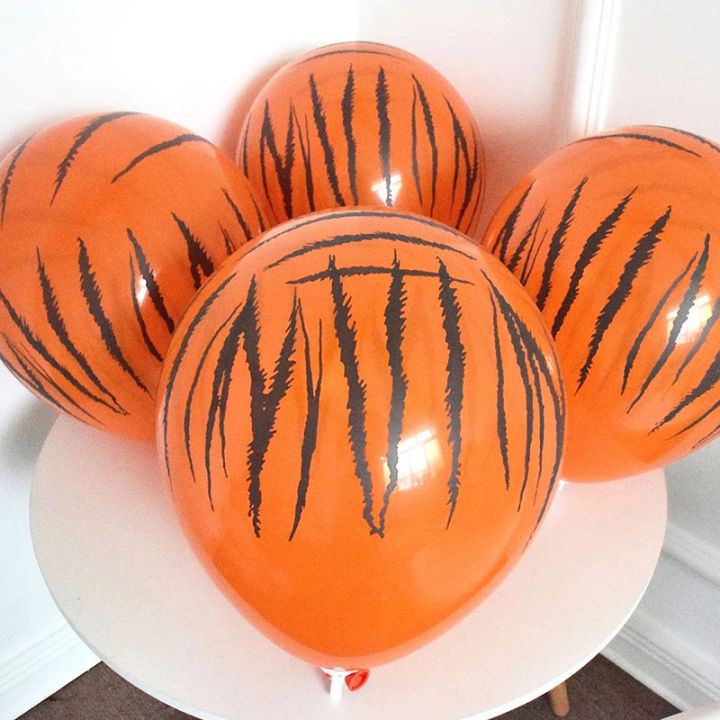 JUNGLE THEME LATEX BALLOONS PACK OF 25 TIGER THEME LATEX BALLOONS