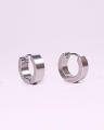 Silver Stainless Steel Earring Unisex. 