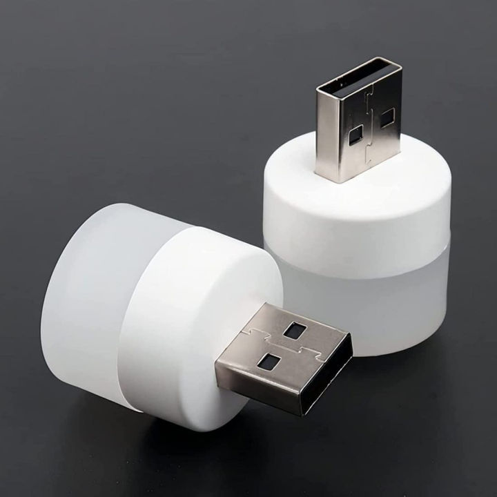 Portable Mini USB LED Night Light Bulb - White & Warm Light for Night Studying, Camping - Compatible with Laptop, Power Bank, and All USB Ports