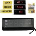 WF-518 3-in-1 Car Digital Clock w/ Voltmeter & Thermometer. 