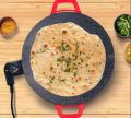 JAPAN Made Portable Electric Tawa 14 Inch (35 CM) with Adjustable Temperature Control -Ideal for Dosa, Roti, Chapati, Paratha, Naan - Large Non-Stick Surface - Safe, Quick & Even Heating, 1000 Watts( BLACK ). 