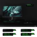 Digital Wall Clock,LED Large Digits Display,Dual Alarm Clock,Green. 