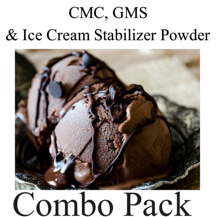 GMS CMC & Ice Cream Stabilizer Powder Combo Pack for making Ice Cream