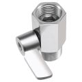 Water Flow Control Valve-1 x 1/2inch NPT Female X 1/2inch NPT Male Shut Off Valve-Silver. 