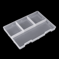 Adjustable Double Layer Component Organizer Storage Box F240 8 Grid Tool Container with Double Buckle Clear White by Electrica. 