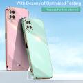 For Huawei Nova 7i Back Cover Fashion Shiny Plating Square Bumper Camera Protection Case Soft Silicone Shockproof Protective Mobile Phone Cases. 