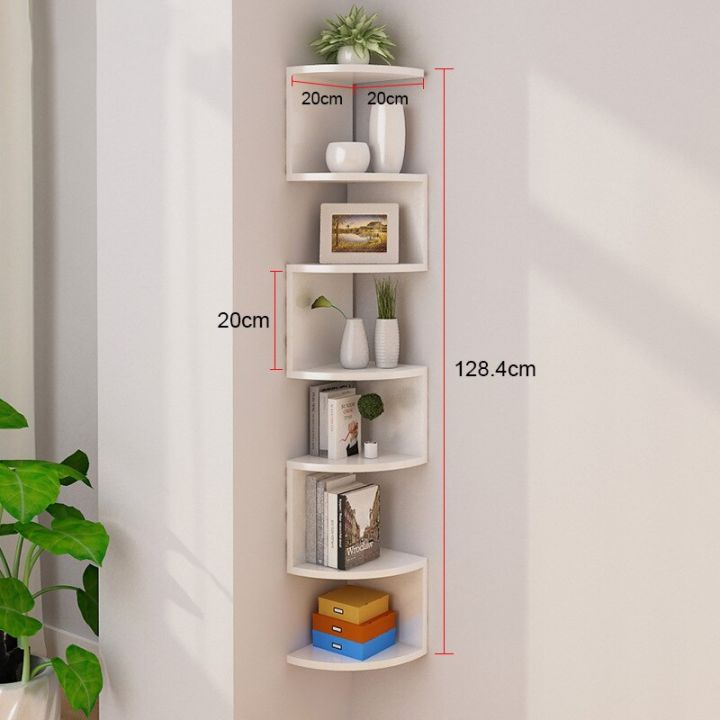 PAKWOOD%207%20Layer%20DIY%20Wall%20Mounted%20Shelves%20%20Wall%20Mounted%20Corner%20Storage%20-%20Bookshelf%20-%20Image%203