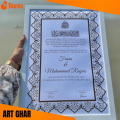 Nikah Certificate with Premium White Frame , premium HD Quality certificate & Frame , Frame size A4 ,Gift for wedding .NiKKAH NAMA FOR YOUR;S. 