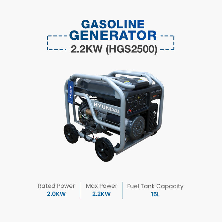 Hyundai Petrol Generator 2.2 kVA - HGS2500 – Korean Brand