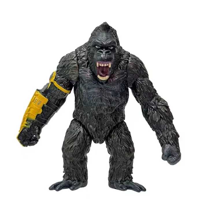 King Kong Articulated Action Figure Model Toy with Movable joints and AVEC Beast Glove for Kids Fun and Play from Godzilla Movie - 6.7 inch Tall