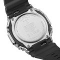 Casio G Shock GA 2100 Series G-Steel Mens Shock Resistance Round Silver (Bio-Based) Resin Case Analog-Digital Solar Power, World Time, Stop Watch, Timer, Alarm, LED Light, Calendar, Multi-Function Black (Bio-Based) Resin Strap Watch-GBM-2100-1ADR. 