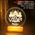 LED Light Decorative Castle Moon Pattern Acrylic Luminous Table Lamp for Sleeping. 