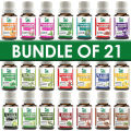Bio Shop™ Set of 21 Essential Oils Aromatherapy Essential Oil - Lavender, Orange, Rosemary, Teatree, Peppermint, Eucalyptus,  Cedarwood, Cinnamon, Palma Rosa, Patchouli,  and more 100% Pure & Natural. 