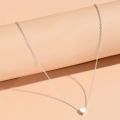 Heart Shape Clavicle Necklace for Girls Summer New Fashion Simple Temperament Alloy Women Accessories. 