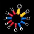 20PCS Assorted Spade Terminals Insulated Cable Connector Electrical Wire Crimp Ring Fork Set Ring Lugs Rolled Kit. 