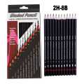 Set of 12pcs different shades Drawing/Sketching pencils. 