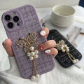 UCUC for Infinix Smart 5 X657 X657B X657C Back Cover Diamond Butterfly Leather Case Flannel Soft TPU Silicone Phone Case. 