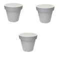 Fiber pots size 7x8- White. 