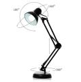 White Colour Adjustable Aesthetic Study Table Desk Lamp  2ft Flexible Metal Swing Arm 360 rotation E27 eye protection Decoration Simple Modern Ornaments Creative Bedroom Bedside Study Office Bedroom Reading Lamp with Heave Base. 