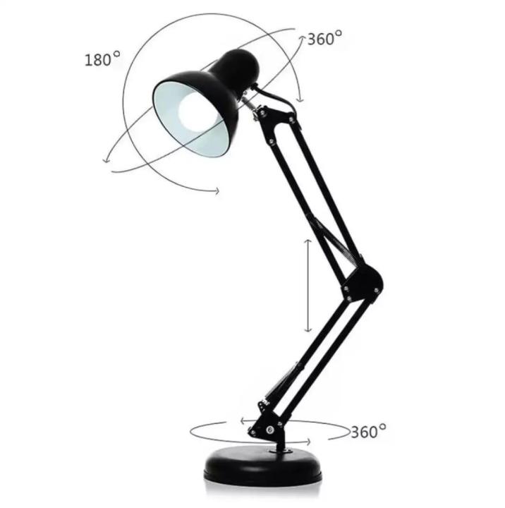 Black%20%20Colour%20Adjustable%20Aesthetic%20%20Study%20Table%20Desk%20Lamp%20%202ft%20Flexible%20Metal%20Swing%20Arm%20360%20rotation%20E27%20eye%20protection%20Decoration%20Simple%20Modern%20Ornaments%20Creative%20Bedroom%20Bedside%20Study%20Office%20Bedroom%20Reading%20Lamp%20with%20Heave%20Base%20-%20Image%208
