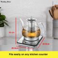 Digital Glass Electric Kettle - 1.0L 220V - 1800W, Glass Kettle with Tea Infuser Warmer. 