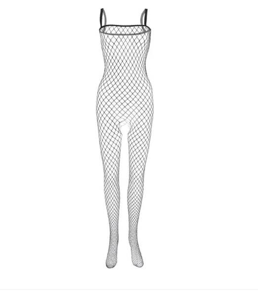 Women Breathable Trendy Full Body Mesh Fishnet Lace Body Stockings / Hot Seamless Fishnet Bodysuit Sexy Dress For Night Wear and Parties Full Black Body Stocking for Girls and Women Flexible Nighty Free size
