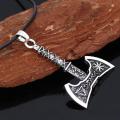 Double Rune Wolf And Raven Slavic Amulets Talismans Viking Odin Handle Axe Necklaces Pendants Norse Vikings Jewelry. 