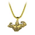 Weightlifting Pendant Necklaces Barbell Dumbbell Classic Charm Sporty Style Long Necklaces For Male Men Fitness Enthusiast. 