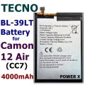 Tecno Camon 12 Air / Camon 12 Battery Replacement BL-39LT Battery with 4000mAh Capacity-Silver. 