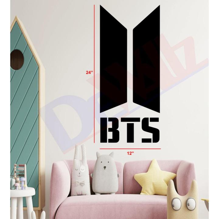 WallsArtstore BTS Home Wall Art Decoration Vinyl Stickers for Girls, Boys, Couples & Kids Bedroom, Drawing Room, Kitchen and Living Room ( Inbox before order)