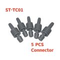 5 Pieces Plastic Digital Arm Blood Pressure Monitor NIBP Cuff Sleeve Connector For Tonometer Sphygmomanometer BP Meter Adapter. 